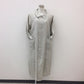 fog linen work (フォグリネンワーク) ステンカラーコート fog linen work　リネンロングコート　ライトグレー　C85516 美品