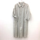 fog linen work (フォグリネンワーク) ステンカラーコート fog linen work　リネンロングコート　ライトグレー　C85516 美品