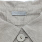 fog linen work (フォグリネンワーク) ステンカラーコート fog linen work　リネンロングコート　ライトグレー　C85516 美品