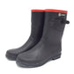 AIGLE (エーグル) レインブーツ AIGLE　レインブーツ　レインシューズ　ミドル丈　ブラック×レッド　37　23.5cm 長さ26.5cm 美品