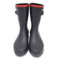 AIGLE (エーグル) レインブーツ AIGLE　レインブーツ　レインシューズ　ミドル丈　ブラック×レッド　37　23.5cm 長さ26.5cm 美品