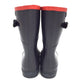 AIGLE (エーグル) レインブーツ AIGLE　レインブーツ　レインシューズ　ミドル丈　ブラック×レッド　37　23.5cm 長さ26.5cm 美品