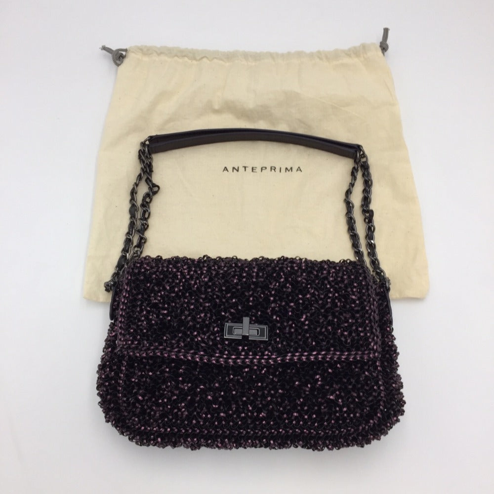 ANTEPRIMA (アンテプリマ) ショルダーバッグ ANTEPRIMA　ルケット　ワイヤーバッグ　ショルダーバッグ　ブラックピンク 美品