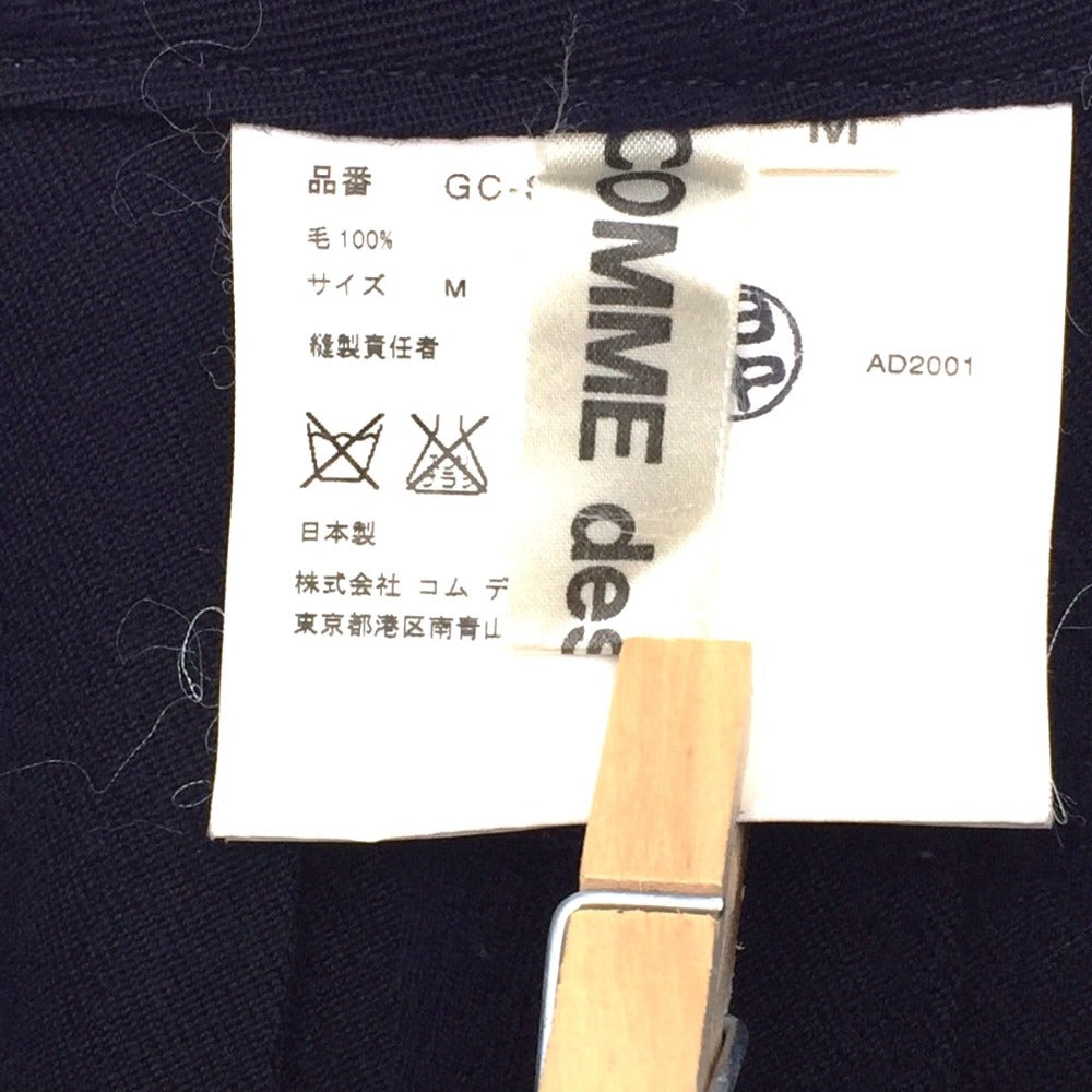 COMME des GARCONS (コムデギャルソン) スカート COMME des GARCONS　プリーツウールスカート　ネイビー　M　GC-S050 美品