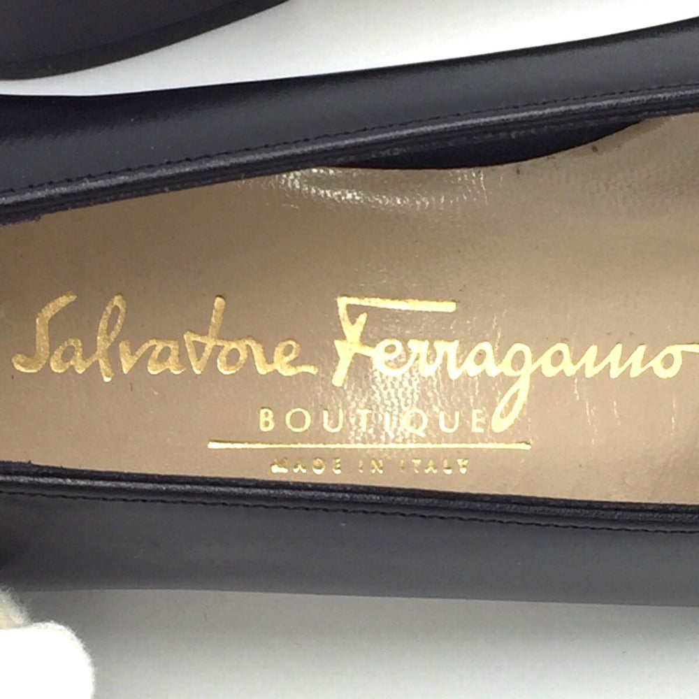 Salvatore Ferragamo (サルヴァトーレフェラガモ) パンプス Salvatore Feragamo　VARA リボンパンプス　ブラック　6　23.0cm　338 長さ24cm 未使用品