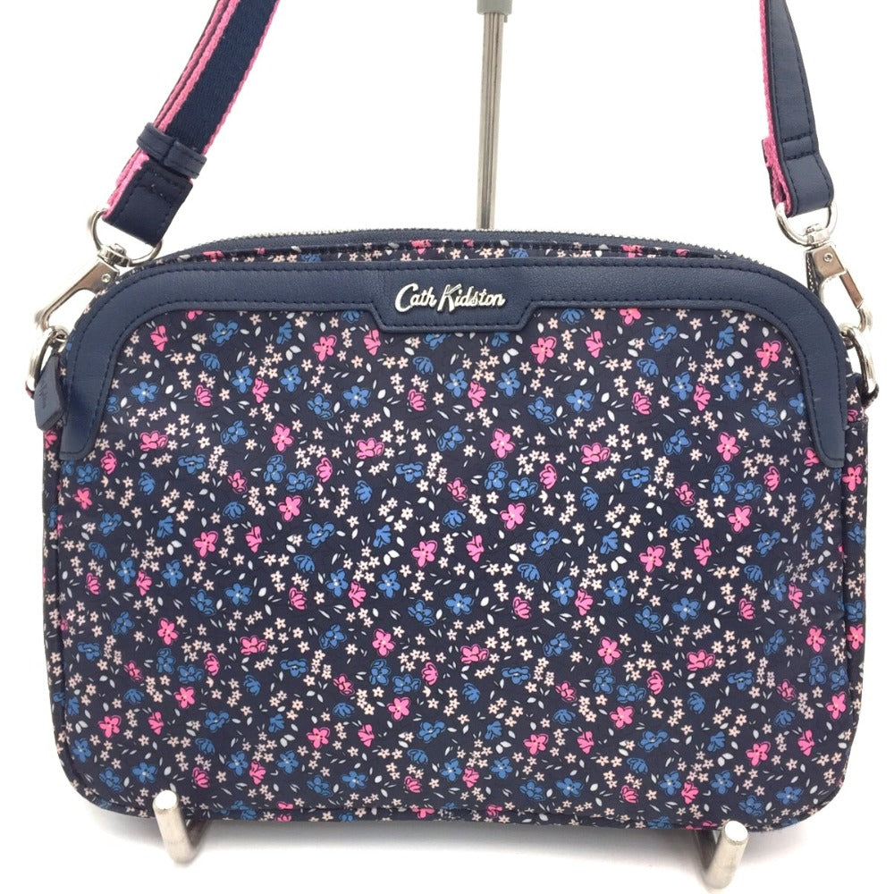 Cath Kidston  (キャスキットソン) ショルダーバッグ Cath Kidston　ショルダーバッグ　小花柄　ネイビー 美品