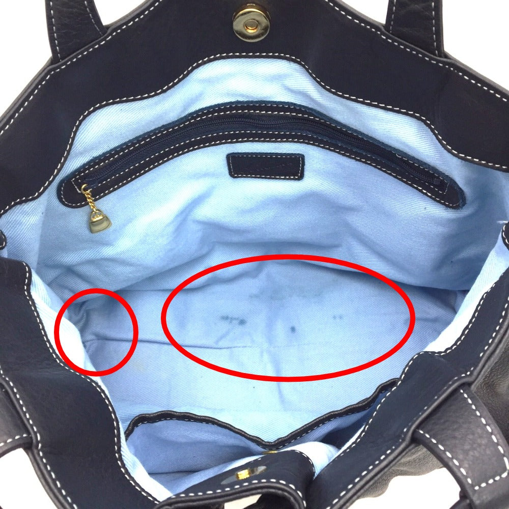 Kitamura (キタムラ) トートバッグ Kitamura　トートバッグ　ハンドバッグ　ネイビー　リボン