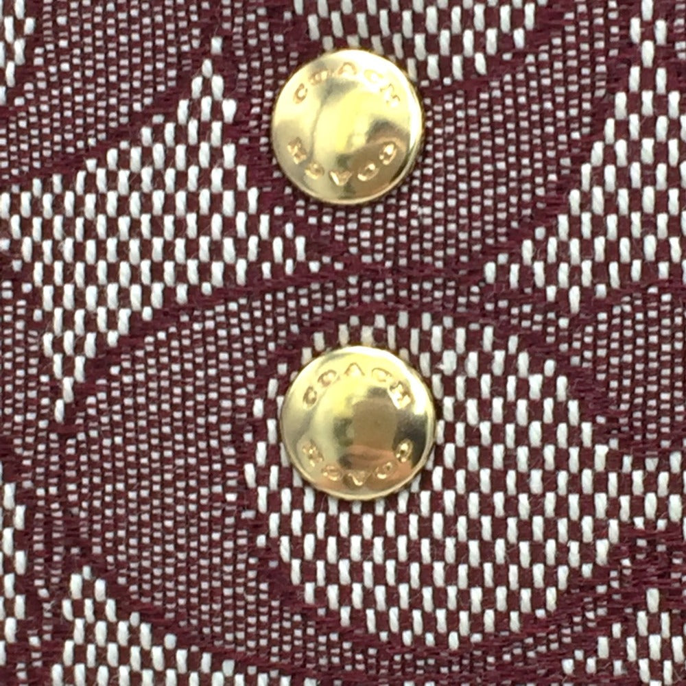 COACH (コーチ) トートバッグ COACH　デプシー2wayトートバッグ40　シグネチャージャガード ウィズ ストライプ＆コーチパッチ　C8418 美品