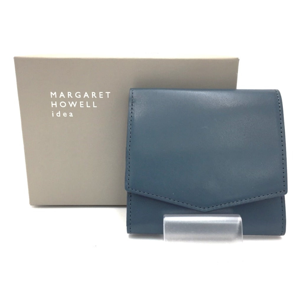 MARGARET HOWELL idea (マーガレットハウエル アイデア) 二つ折り財布 MHL.　二つ折り財布　ブルー　MHLWODS4-34 未使用品