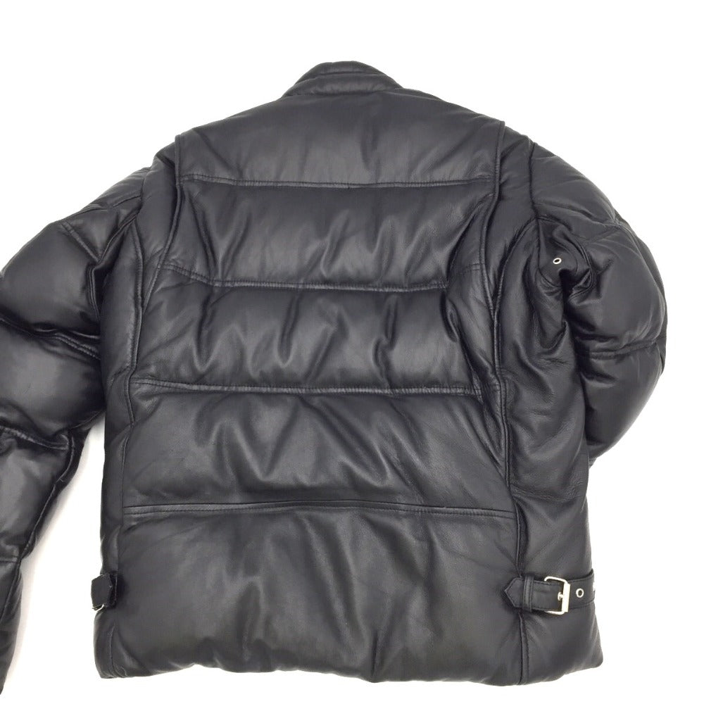 schott (ショット) ダウンジャケット schott　ラムレザーダウンジャケット　ライダースジャケット　ブラック　L　3141023 美品