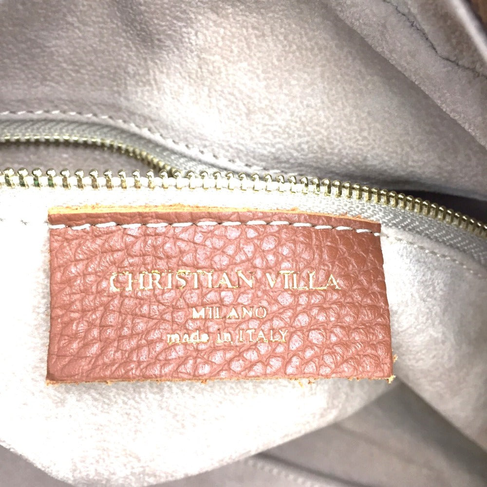 CHRISTIAN VILLA (クリスチャンヴィラ) ボストンバッグ CRISTIAN VILLA　ボストンバッグ　M　キャメル 美品