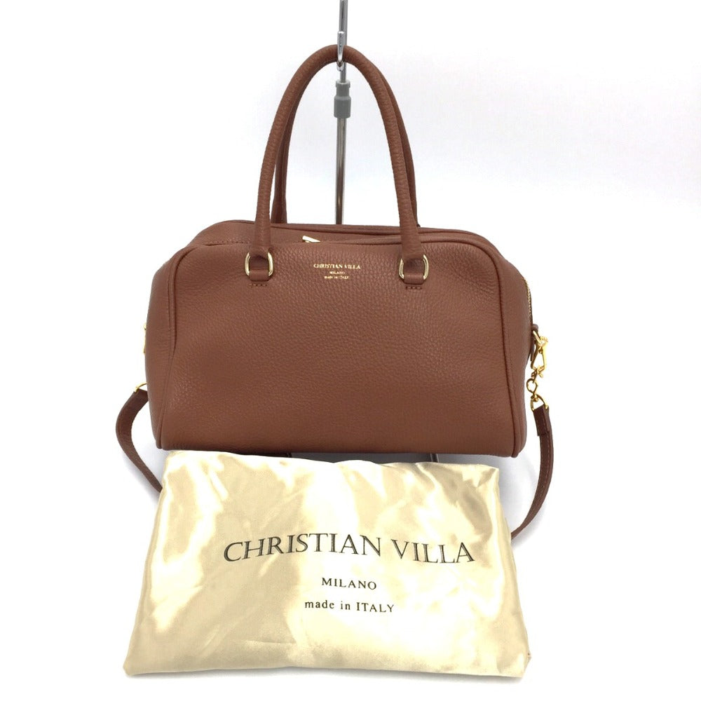 CHRISTIAN VILLA CRISTIAN VILLA ボストンバッグ M キャメル 