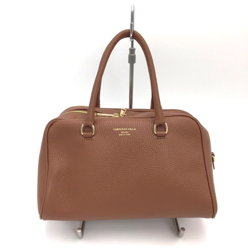 CHRISTIAN VILLA (クリスチャンヴィラ) ボストンバッグ CRISTIAN VILLA　ボストンバッグ　M　キャメル 美品