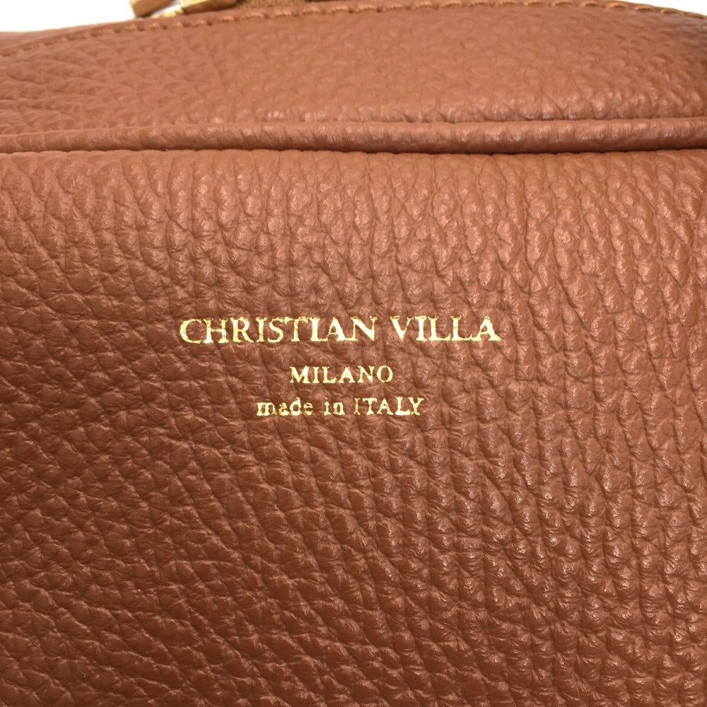 CHRISTIAN VILLA (クリスチャンヴィラ) ボストンバッグ CRISTIAN VILLA　ボストンバッグ　M　キャメル 美品