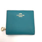 COACH (コーチ) 二つ折り財布 COACH　二つ折り財布　C2862　エメラルドグリーン 美品