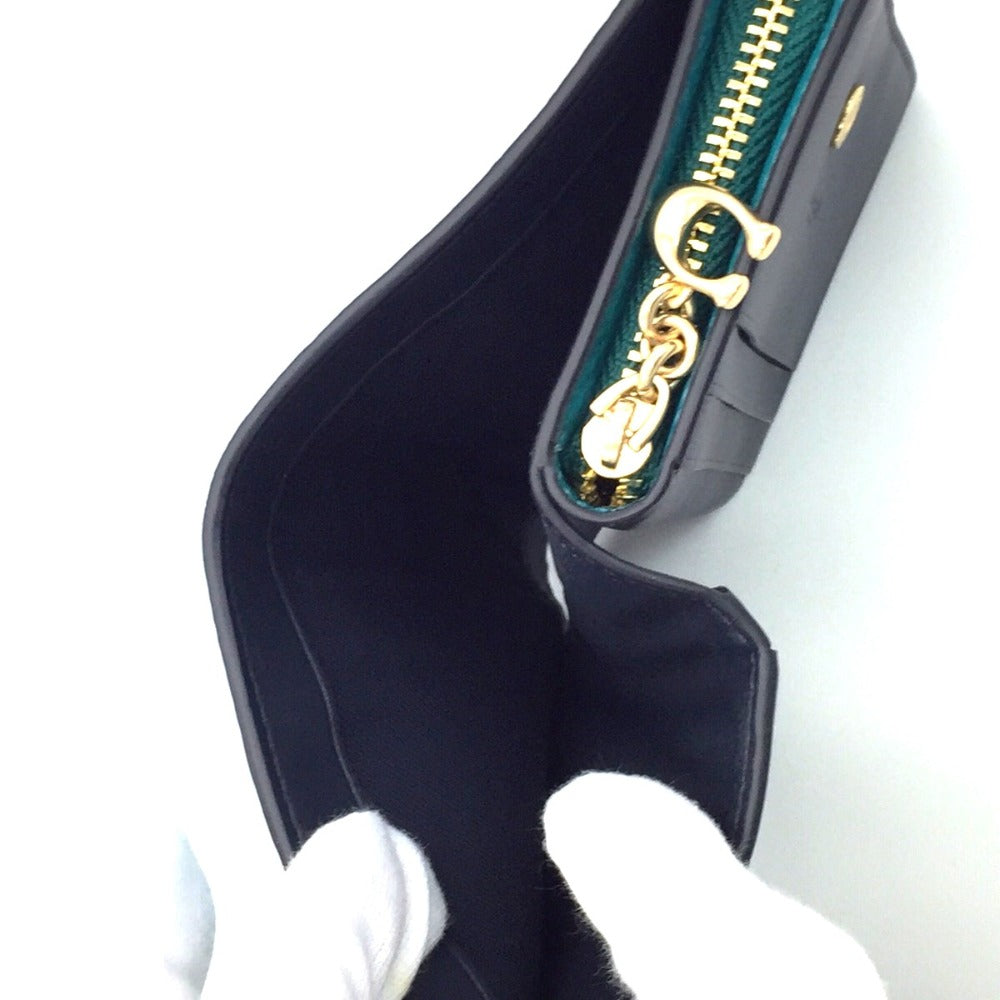 COACH (コーチ) 二つ折り財布 COACH　二つ折り財布　C2862　エメラルドグリーン 美品