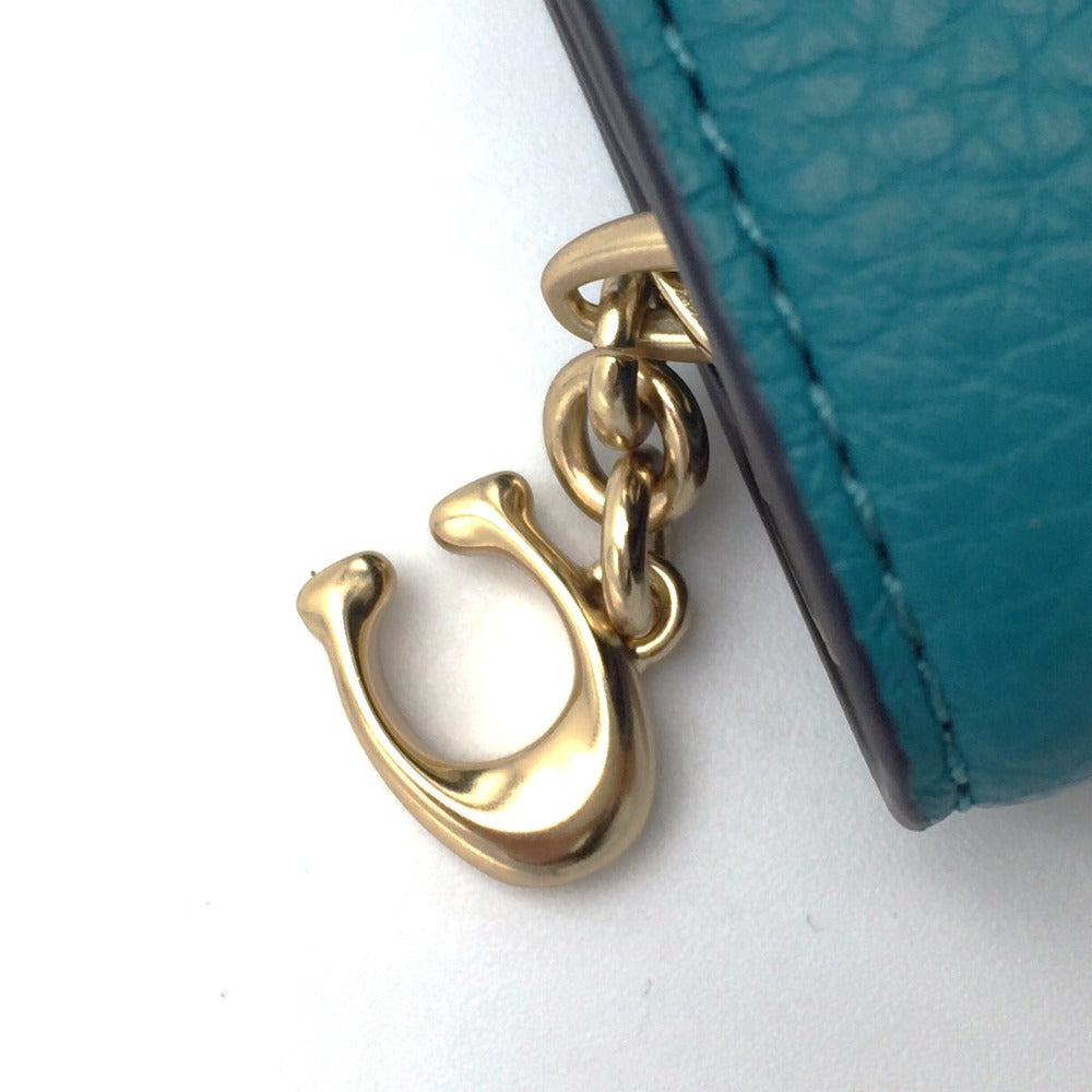 COACH (コーチ) 二つ折り財布 COACH　二つ折り財布　C2862　エメラルドグリーン 美品