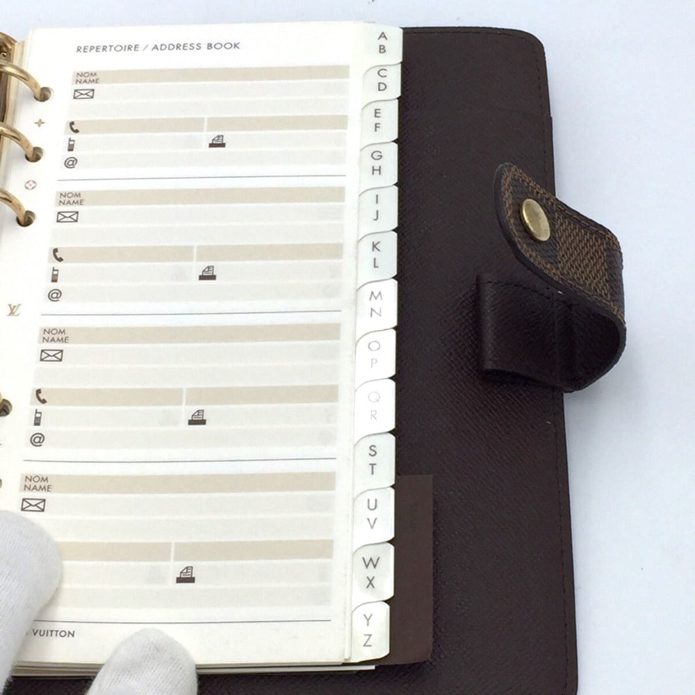 LOUIS VUITTON (ルイ・ヴィトン) 手帳カバー LOUIS VUITTON　ダミエ　アジェンダ　MM　手帳カバー　R20240 美品