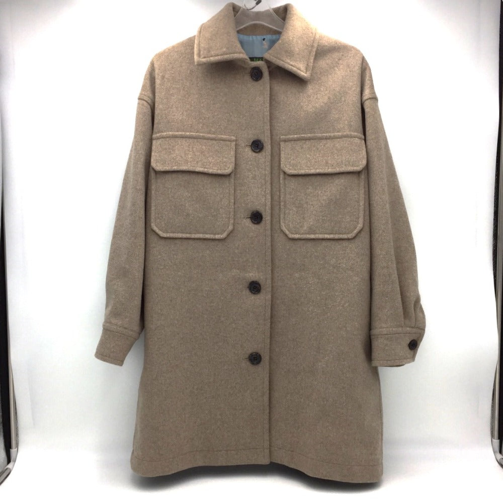 LA MARINE FRANCAISE (マリンフランセーズ) ステンカラーコート LA MARINE FRANCAISE　ウールコート　ステンカラーコート　ベージュ　MFG9711012NBH 美品