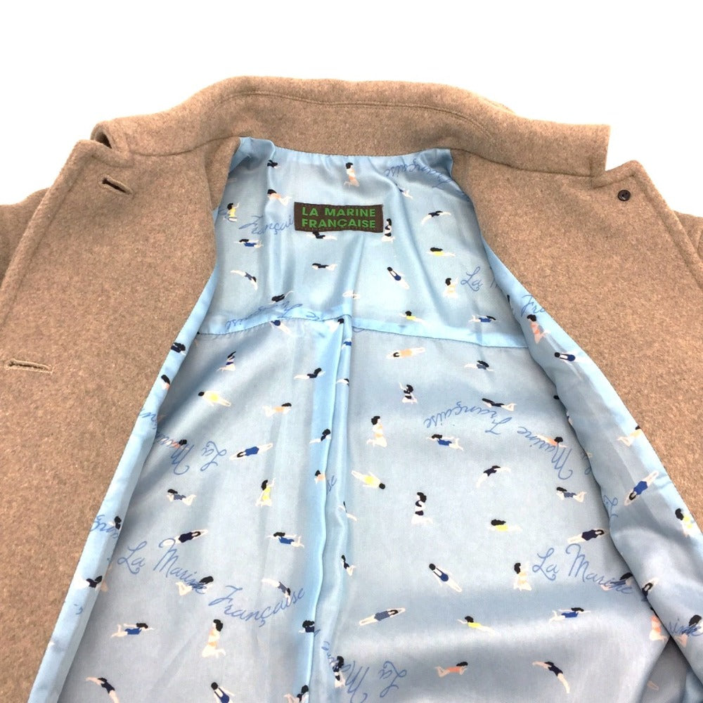 LA MARINE FRANCAISE (マリンフランセーズ) ステンカラーコート LA MARINE FRANCAISE　ウールコート　ステンカラーコート　ベージュ　MFG9711012NBH 美品