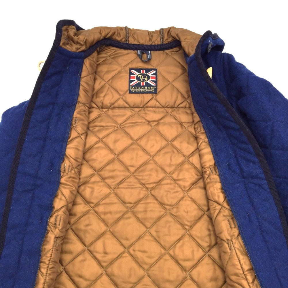 LAVENHAM (ラベンハム) ダッフルコート LAVENHAM　キルティング ウールダッフルコート　40　L　ブルー 美品