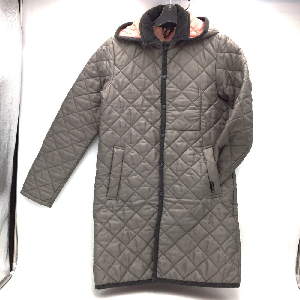 LAVENHAM (ラベンハム) アウターその他 LAVENHAM　フード付きキルティングコート　グレー　38　M　 美品