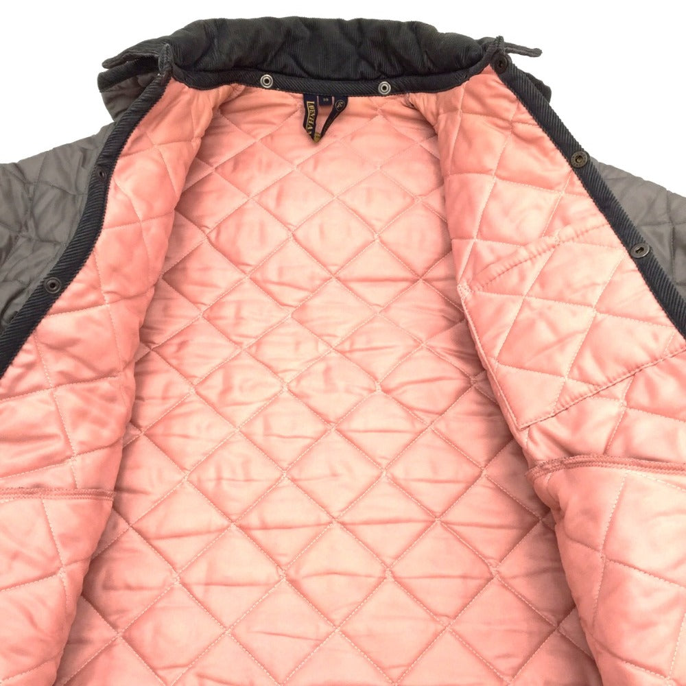 LAVENHAM (ラベンハム) アウターその他 LAVENHAM　フード付きキルティングコート　グレー　38　M　 美品