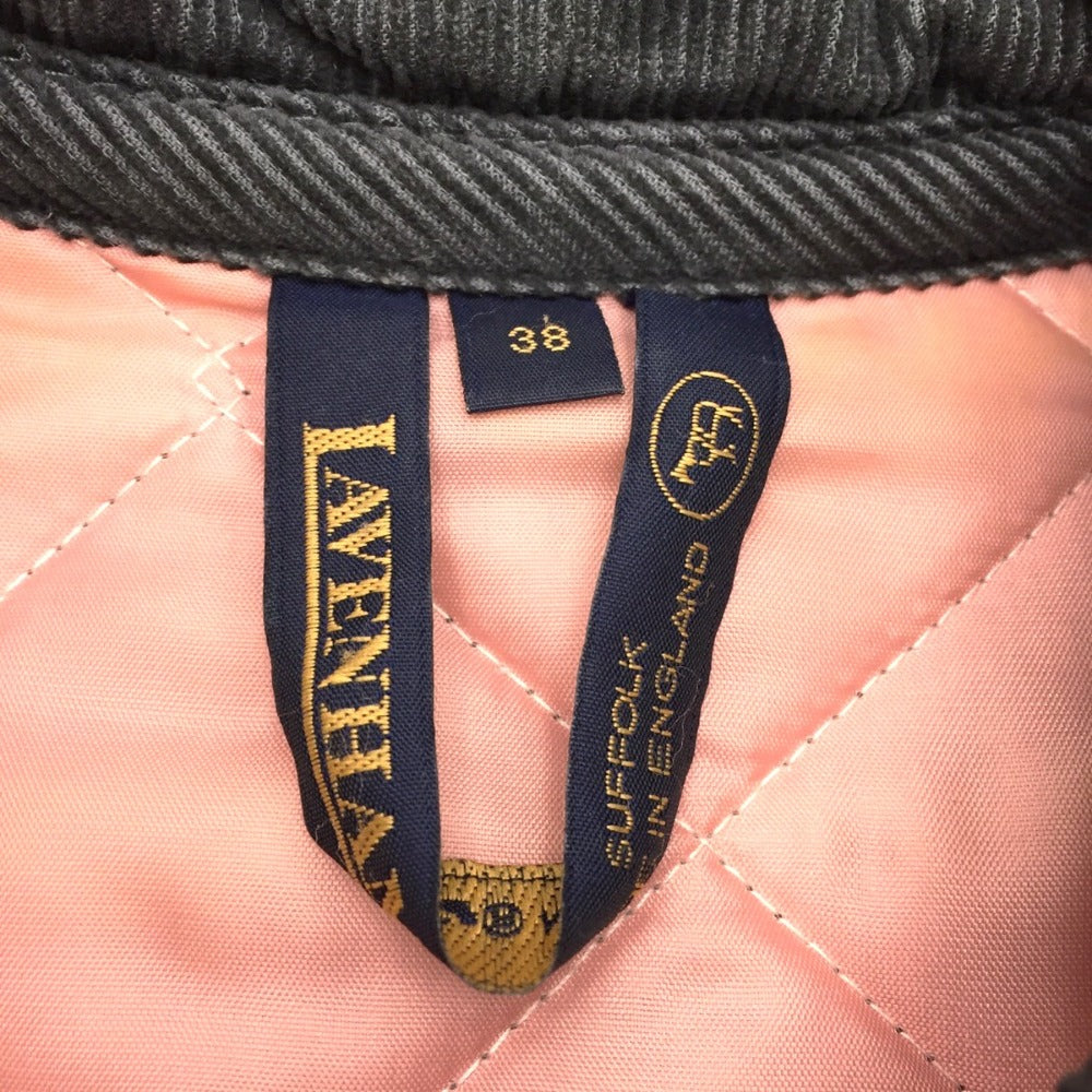LAVENHAM (ラベンハム) アウターその他 LAVENHAM　フード付きキルティングコート　グレー　38　M　 美品