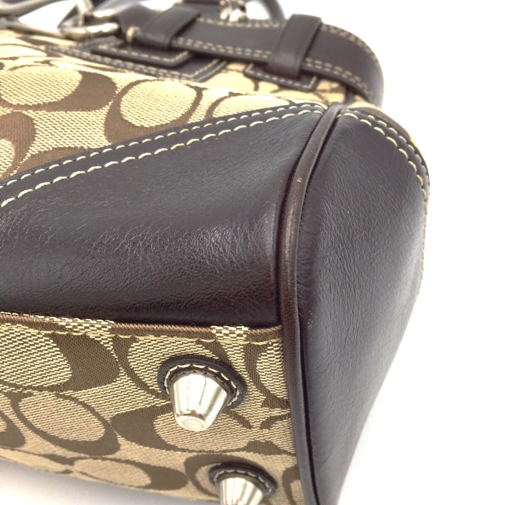 COACH (コーチ) ハンドバッグ COACH　ハンプトンズ シグネチャー　ハンドバッグ　トートバッグ　10245　ブラウン 美品
