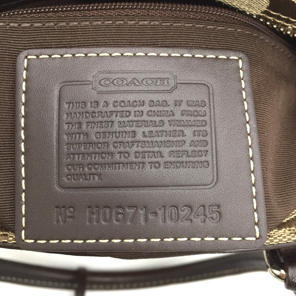 COACH (コーチ) ハンドバッグ COACH　ハンプトンズ シグネチャー　ハンドバッグ　トートバッグ　10245　ブラウン 美品