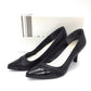 MELMO (メルモ) パンプス MELMO　ポインテッド トゥ 素材コンビ　パンプス　ブラックコンビ　23.5cm　7293 長さ22.5cm 未使用品