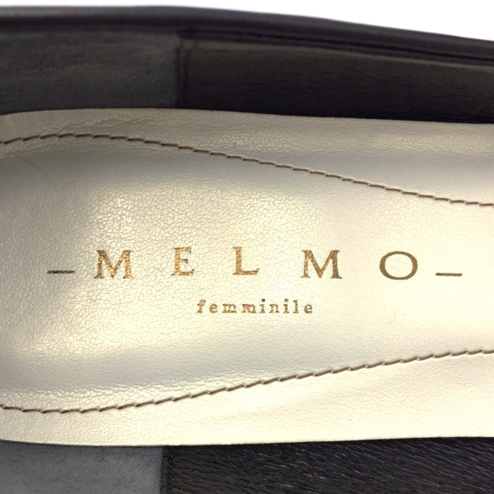 MELMO (メルモ) パンプス MELMO　ポインテッド トゥ 素材コンビ　パンプス　ブラックコンビ　23.5cm　7293 長さ22.5cm 未使用品