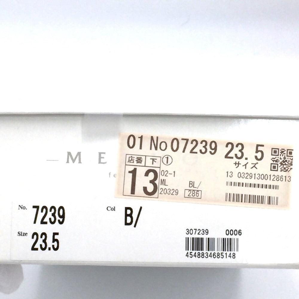 MELMO (メルモ) パンプス MELMO　ポインテッド トゥ 素材コンビ　パンプス　ブラックコンビ　23.5cm　7293 長さ22.5cm 未使用品