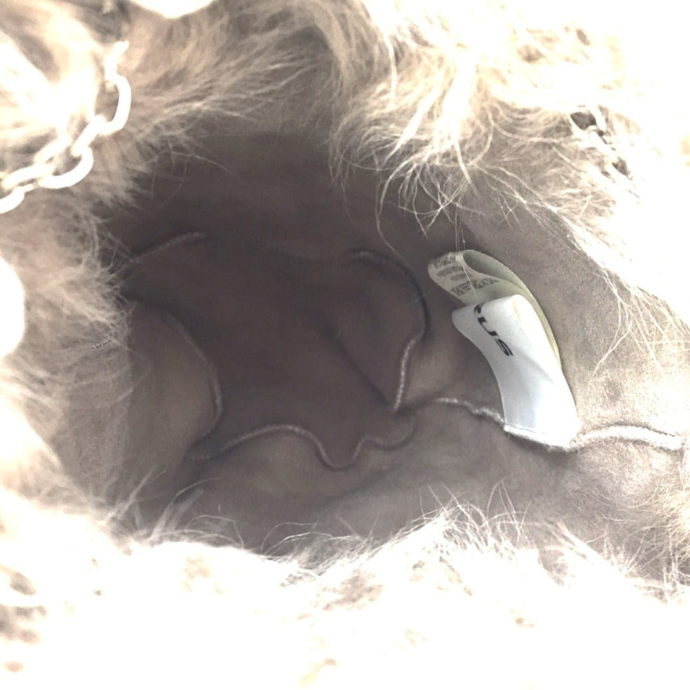 ハンドバッグ CARUS×eclat　チェーン付きファーバッグ　グレージュ　RAGGIO　ムートン 美品