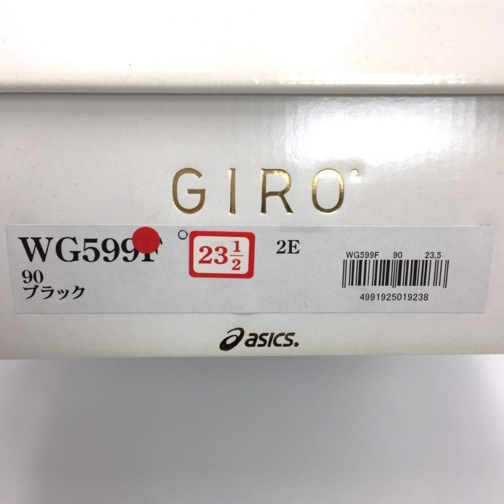 asics (アシックス) ブーツ asics GIRO　レースアップウェッジソールブーツ　ブラック　WG599F　23.5cm 長さ23.5cm 美品