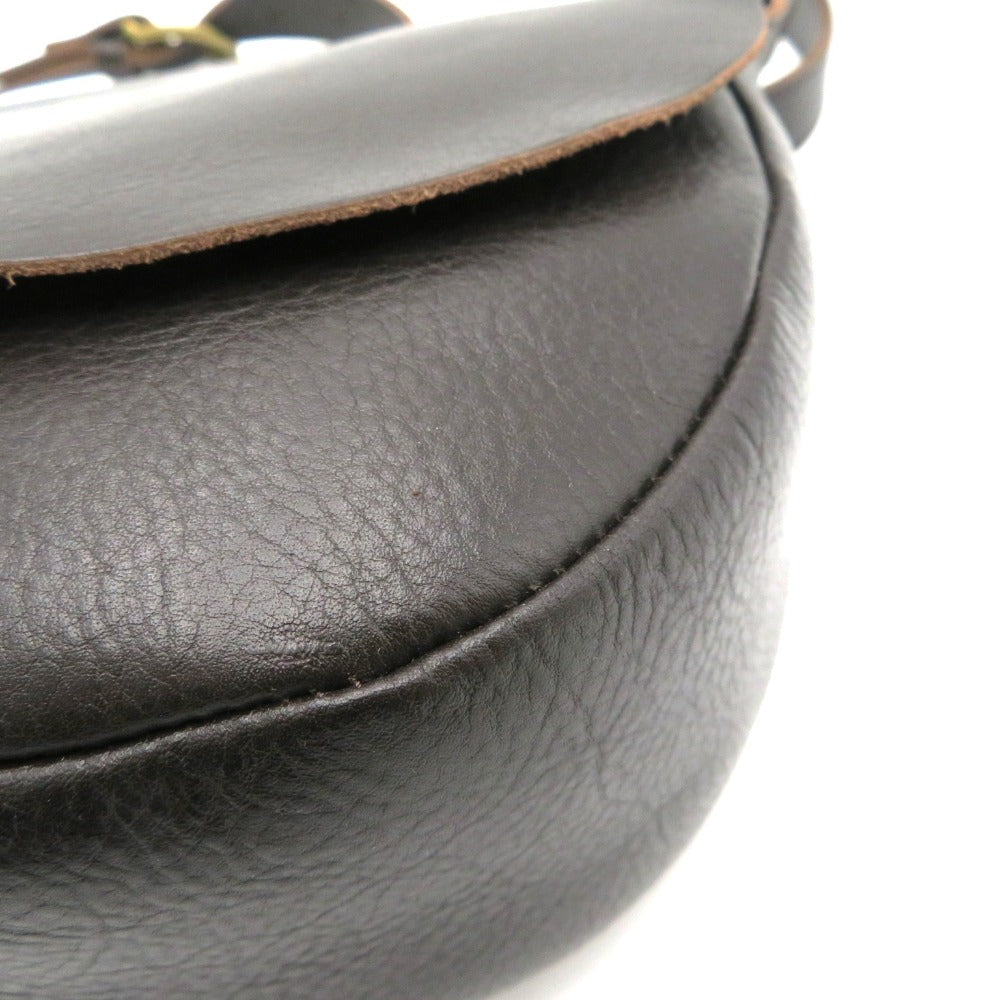 LILY (リリー) ショルダーバッグ LILY　レザーショルダーバッグ　ダークブラウン 美品
