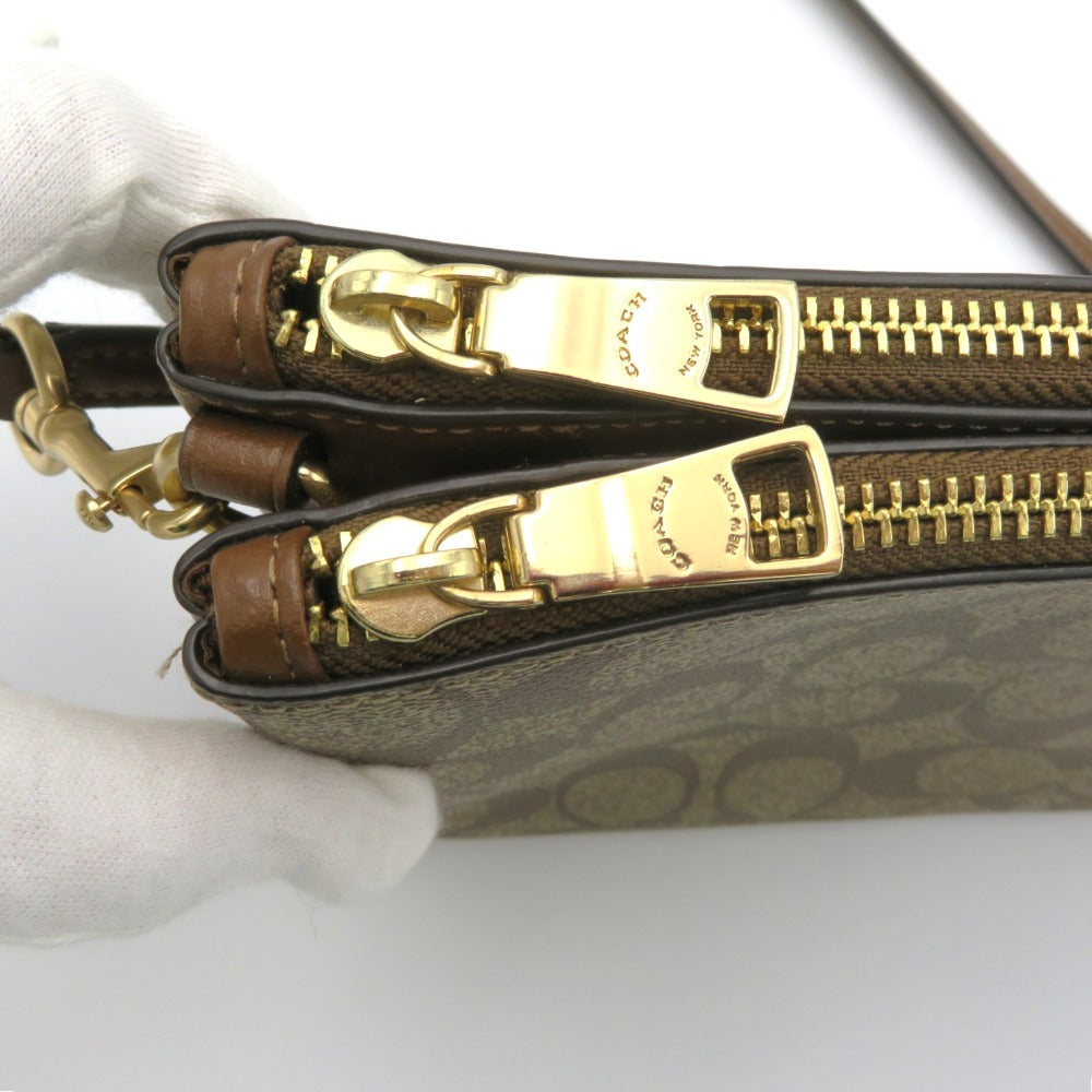 COACH (コーチ) ショルダーバッグ COACH　ライラ クロスボディ シグネチャーキャンバス　F58328　ブラウン　ショルダーバッグ 美品