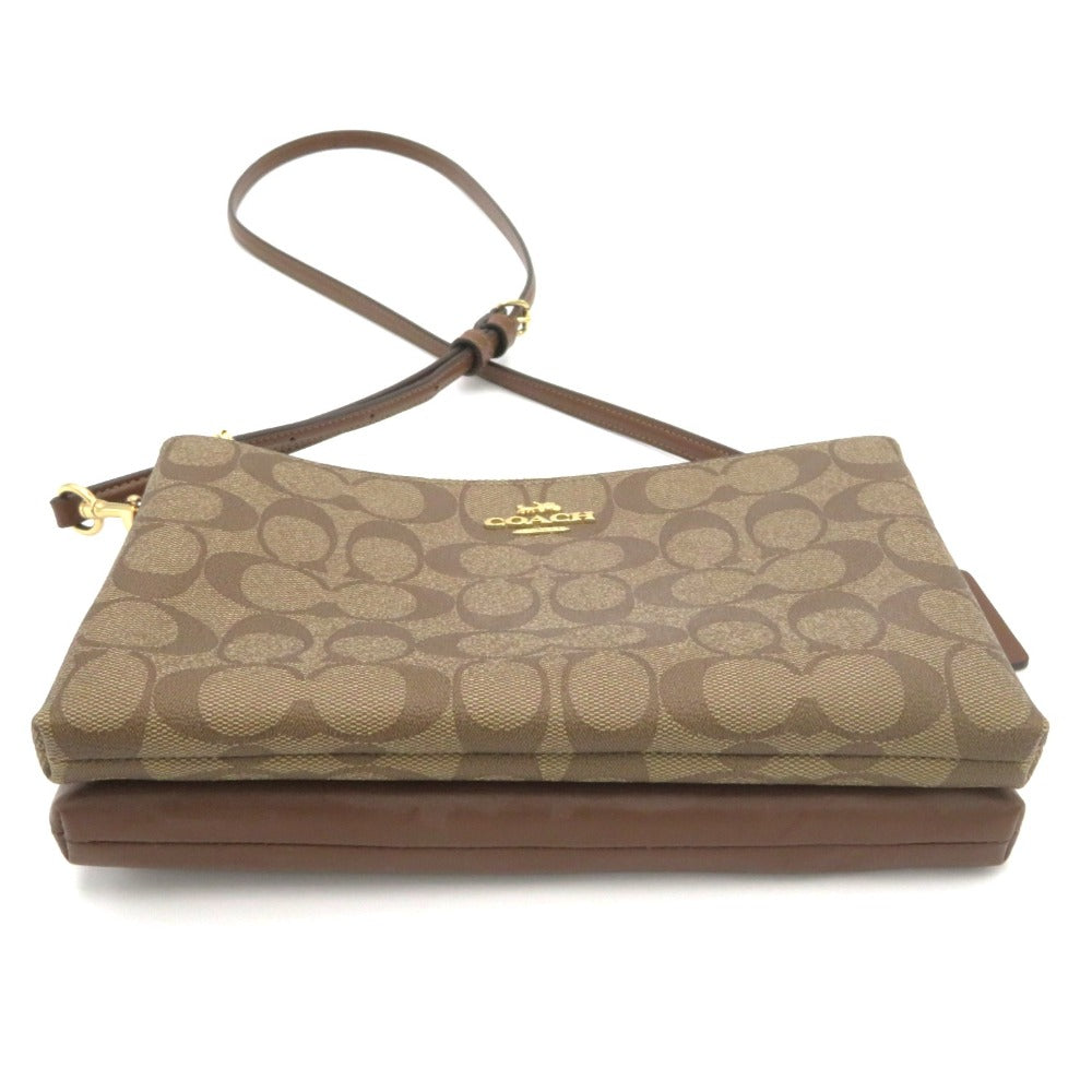 COACH (コーチ) ショルダーバッグ COACH　ライラ クロスボディ シグネチャーキャンバス　F58328　ブラウン　ショルダーバッグ 美品