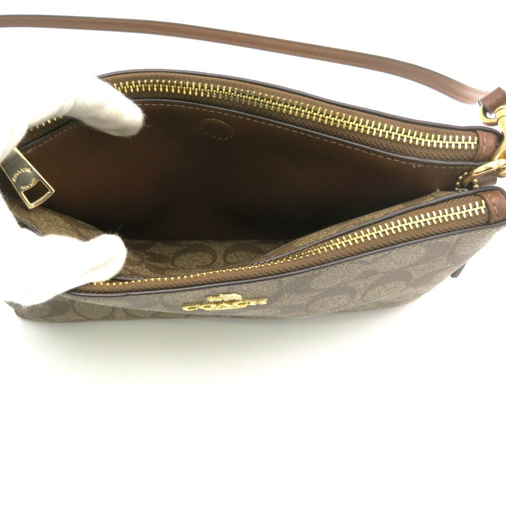 COACH (コーチ) ショルダーバッグ COACH　ライラ クロスボディ シグネチャーキャンバス　F58328　ブラウン　ショルダーバッグ 美品
