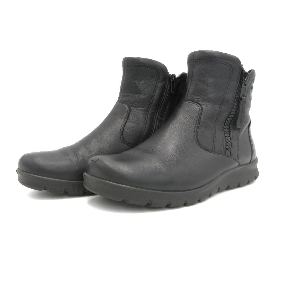 ECCO (エコー) ブーツ ecco　BABETT BOOT ZIP BOOTIE GTX　ショートブーツ　GORE-TEX　ブラック　38　24.0cm 長さ27cm 美品
