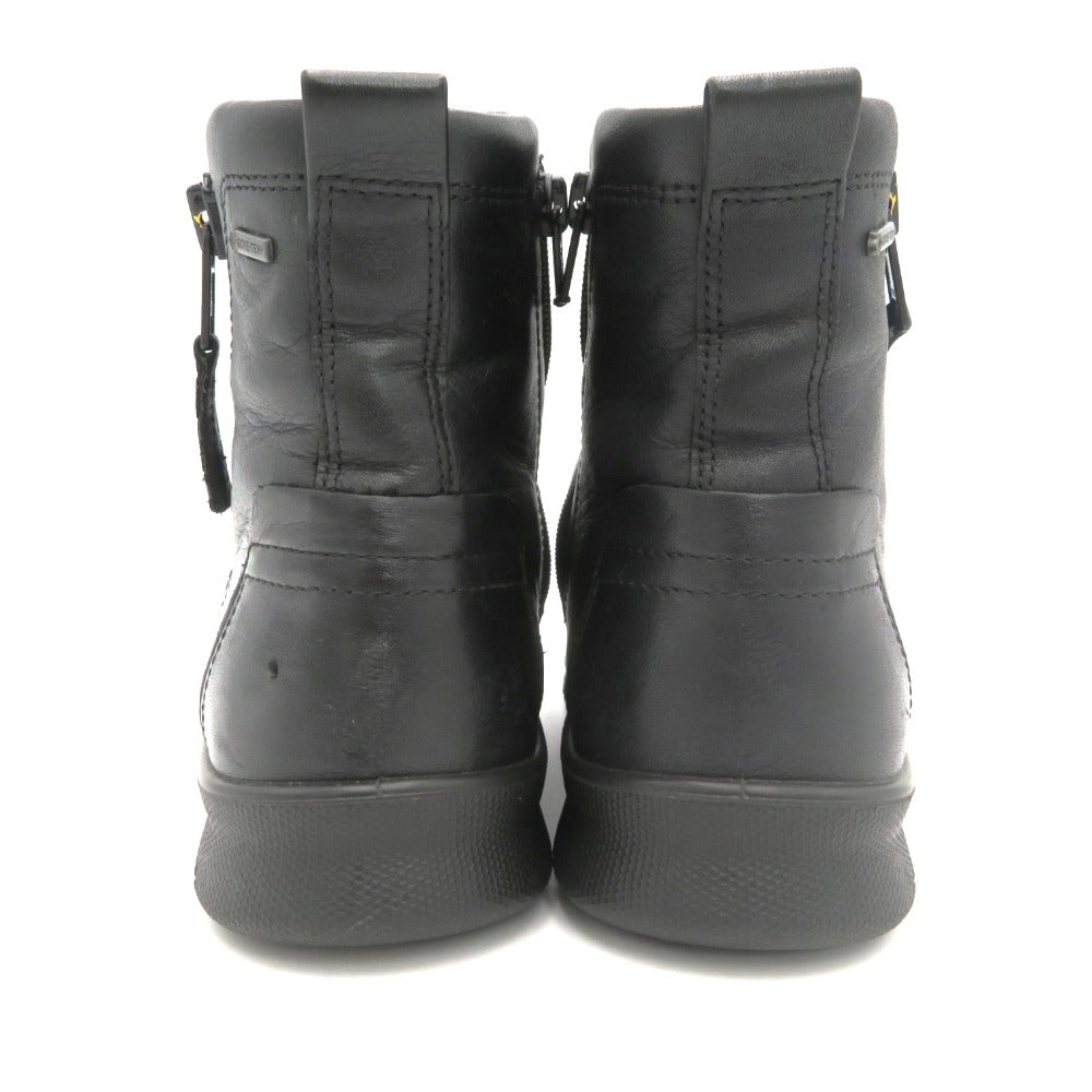 ECCO (エコー) ブーツ ecco　BABETT BOOT ZIP BOOTIE GTX　ショートブーツ　GORE-TEX　ブラック　38　24.0cm 長さ27cm 美品