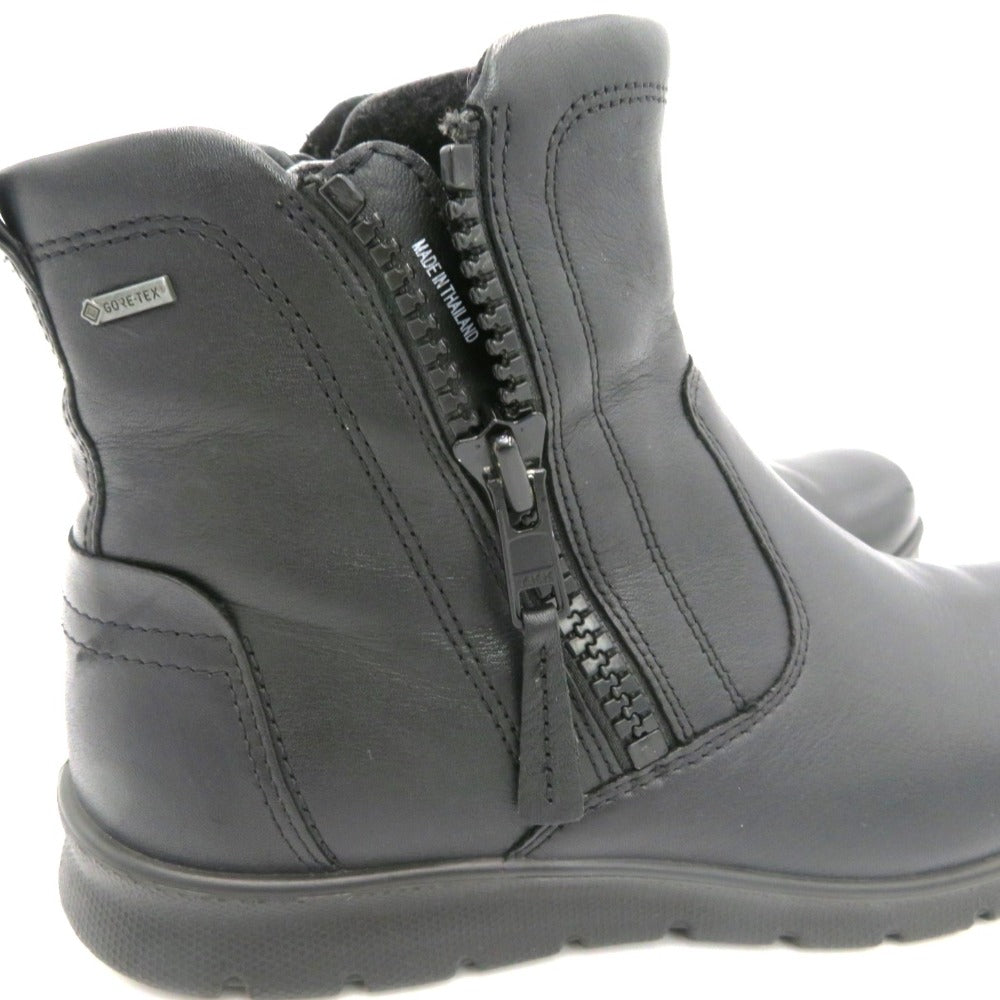 ECCO (エコー) ブーツ ecco　BABETT BOOT ZIP BOOTIE GTX　ショートブーツ　GORE-TEX　ブラック　38　24.0cm 長さ27cm 美品