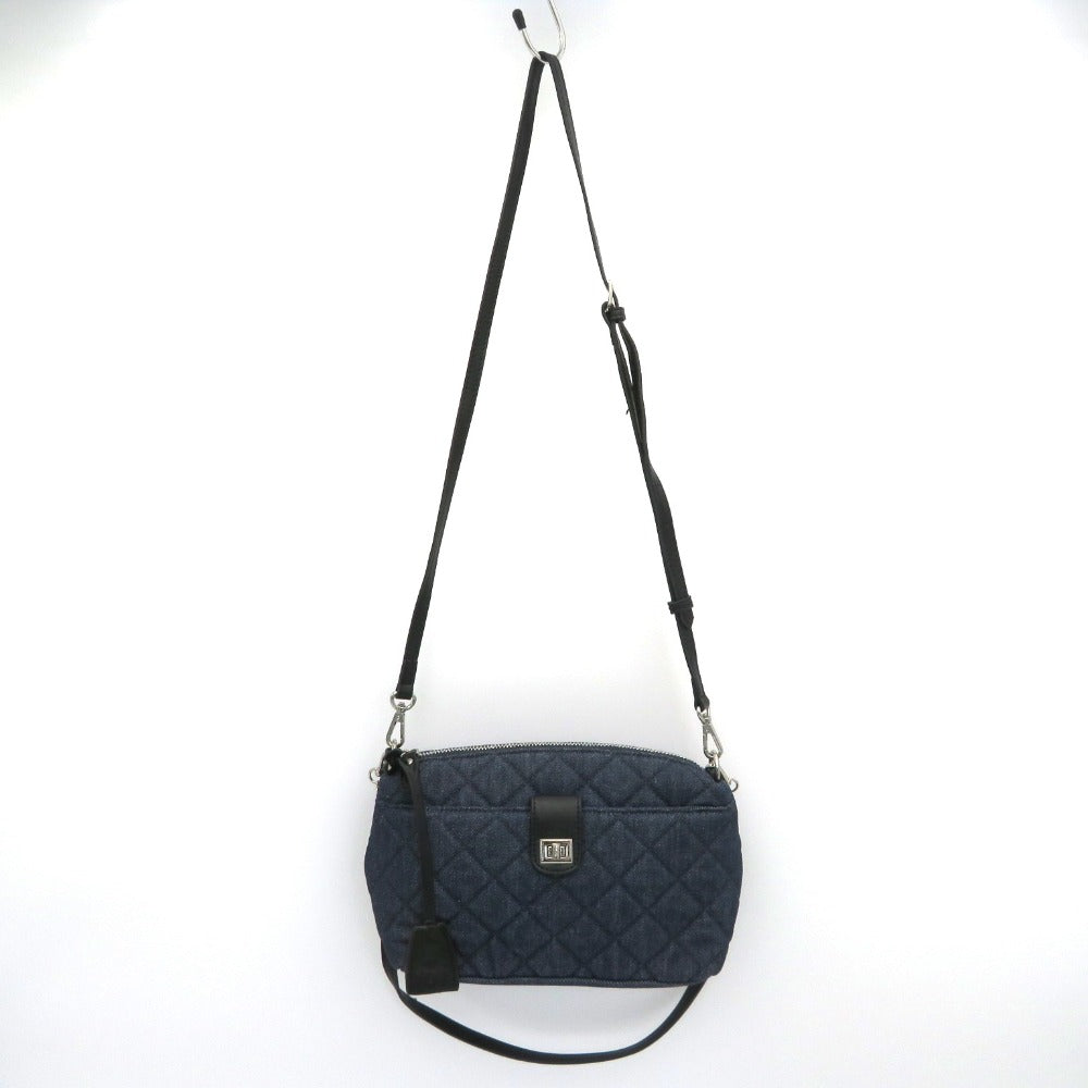 J.PRESS (ジェイプレス) ショルダーバッグ J.PRESS　キルティングショルダーバッグ　ネイビー(デニム)　BO2JNA0810 美品