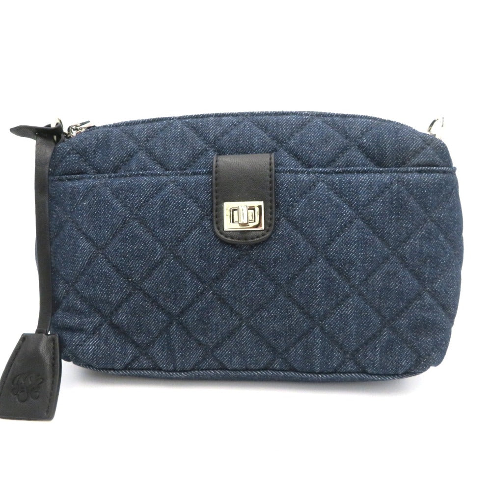 J.PRESS (ジェイプレス) ショルダーバッグ J.PRESS　キルティングショルダーバッグ　ネイビー(デニム)　BO2JNA0810 美品