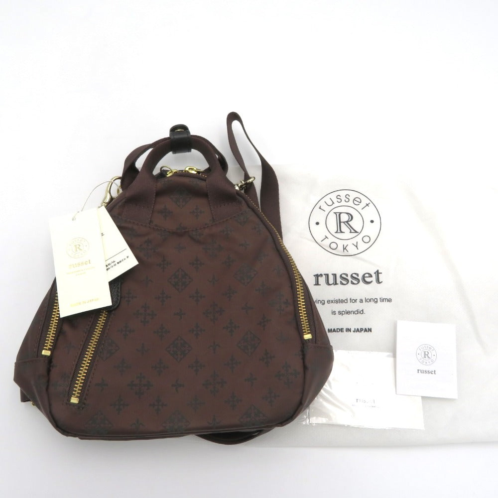 russet (ラシット) リュック russet　モノグラム 3wayミニリュック　ダークブラウン　RT17P1256490100　新品タグ付き 未使用品
