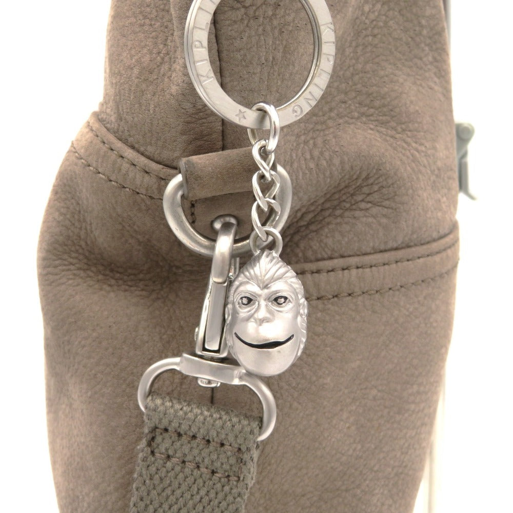 Kipling (キプリング) トートバッグ KIPLING　2wayレザーショルダートートバッグ　グレーベージュ 美品