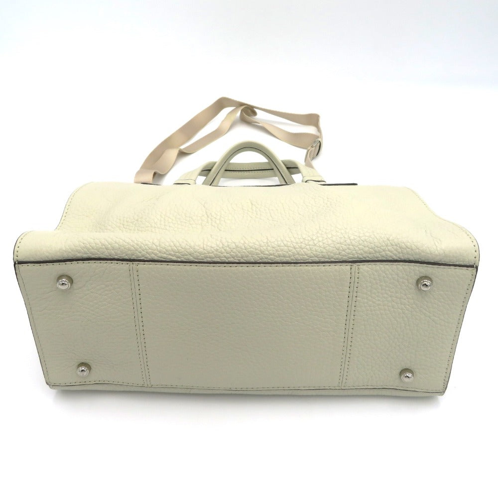 GRES (グレ) ハンドバッグ GRES　2way　レザーハンドバッグ　ホワイト 美品