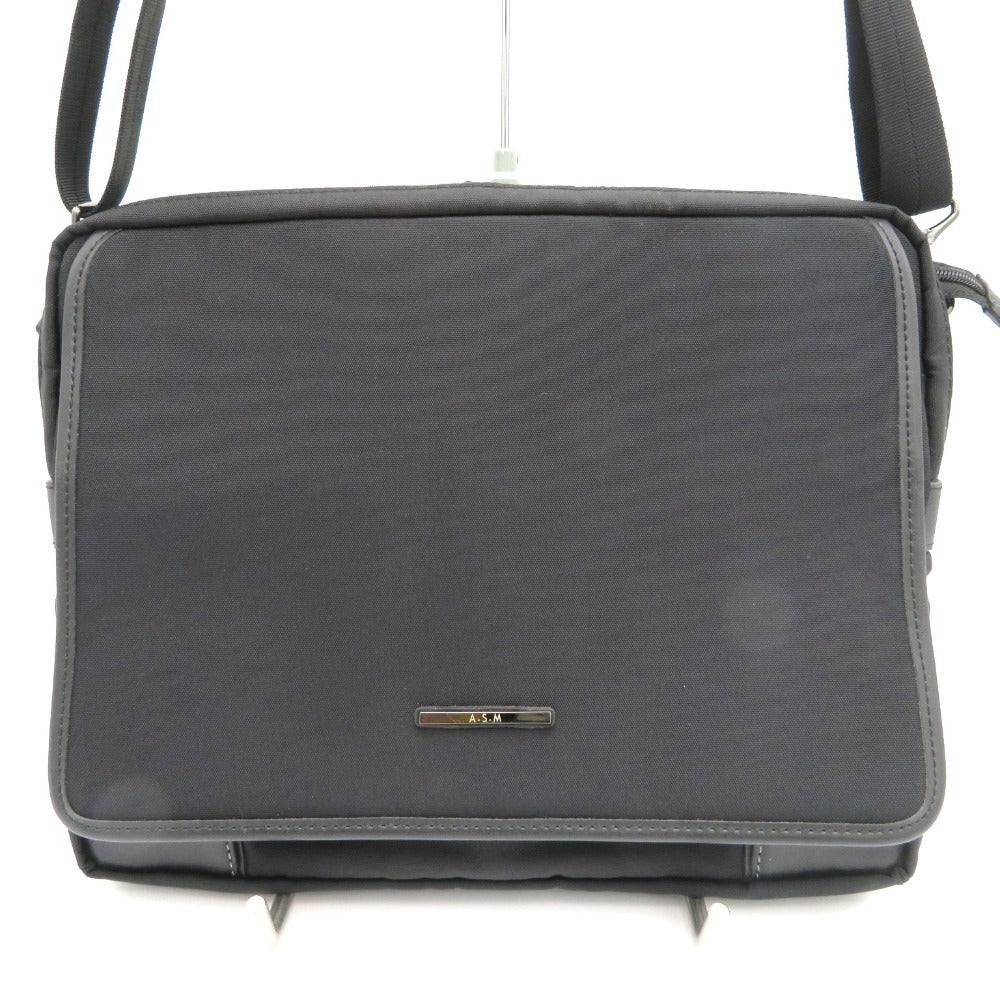 ATELIER SAB MEN (アトリエサブメン) ビジネスバッグ ATELIER SAB MEN　A.S.M　ビジネスバッグ　ショルダータイプ　ブラック 美品