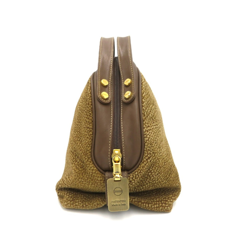 BORBONESE (ボルボネーゼ) ハンドバッグ BORBONESE　ハンドバッグ　うずら柄　913911 美品