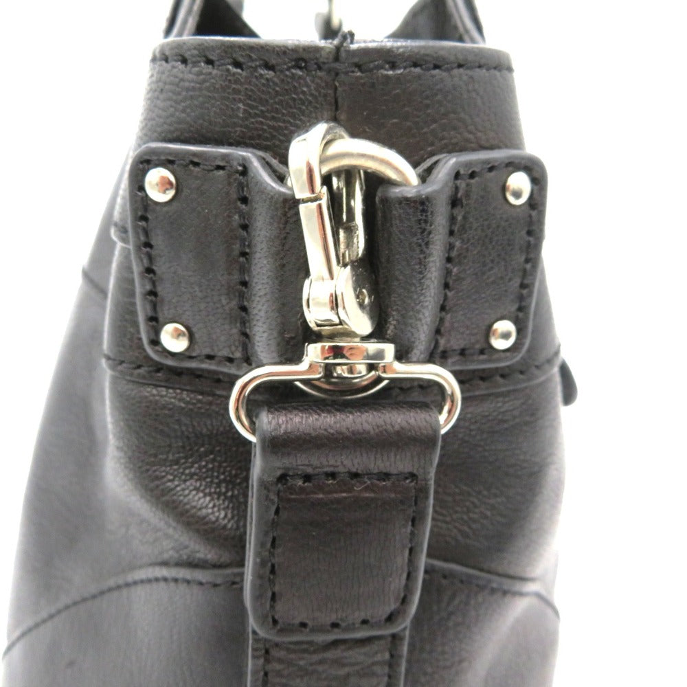 ESTINE (エスティーヌ) ハンドバッグ ESTINE　2way レザーハンドバッグ　ブラック